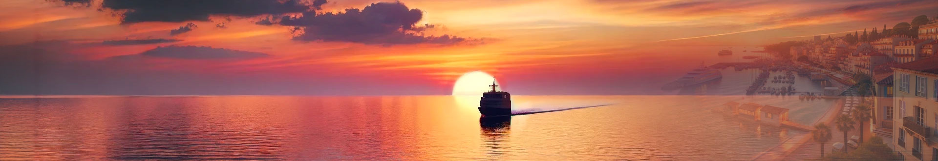 Côte d'Azur pier sunset